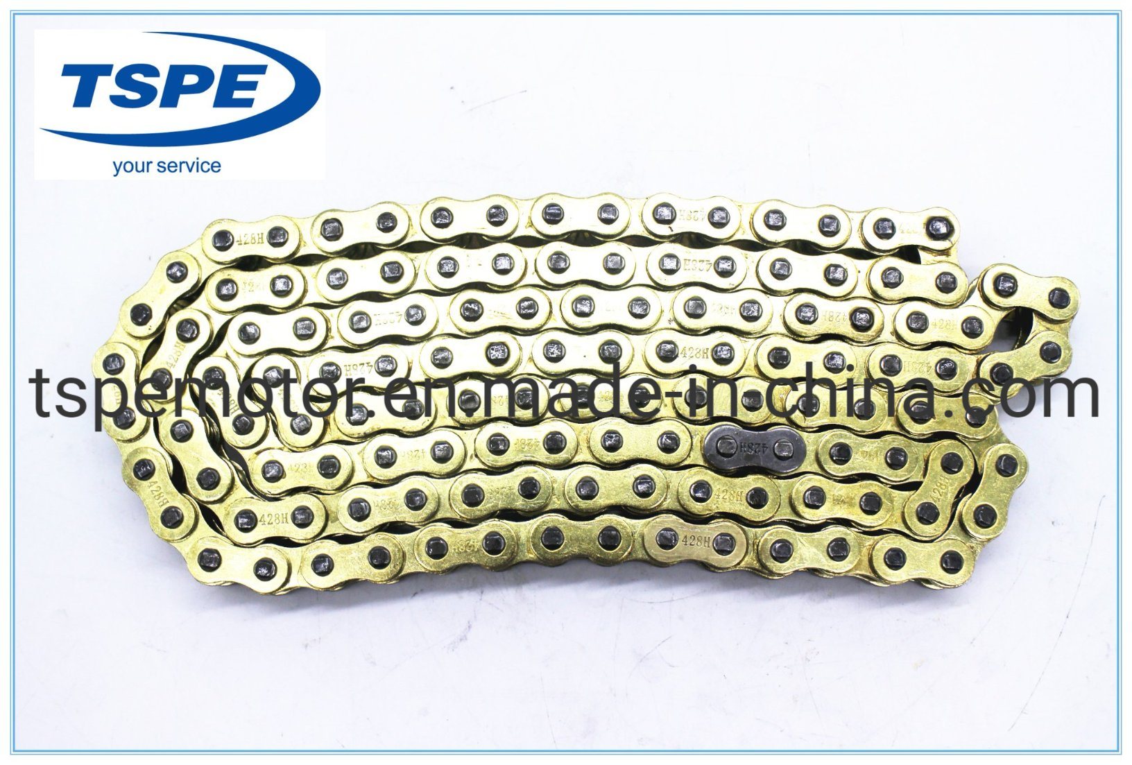 Motorcycle Parts Motorcycle Chain 428h X 126 Gold Reforzada